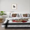 4 Piece Full Valentine's Day Love Breathable Comforter Covers Ultra Soft Bed Sheet with Decoretive 2 Pillow Shams Bedding Collection Sets Black Striped Leopard Skin Hearts view 2