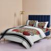 4 Piece Full Valentine's Day Love Breathable Comforter Covers Ultra Soft Bed Sheet with Decoretive 2 Pillow Shams Bedding Collection Sets Black Striped Leopard Skin Hearts view 4