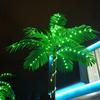 Artificial Palm Tree Christmas Tree 7Ft 3Trunks 260LED Lighted Simulation Tropical Palm Tree Fake Plant Light for Patio Home Office Beach Yard Cruise Hawaiian Party Tiki Bar Decorations - Electric view 3
