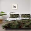 4 Piece California King Abstract Camouflage Geometric Breathable Comforter Covers Ultra Soft Bed Sheet with Decoretive 2 Pillow Shams Bedding Collection Sets Brown Green Army Jungle Camo view 2