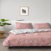 4 Piece California King Traditional Pink Bohemian Mandala Flower Breathable Comforter Covers Ultra Soft Bed Sheet with Decoretive 2 Pillow Shams Bedding Collection Sets Tribe Boho Floral view 2