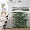 4 Piece California King Christmas Winter Pine Needle Cones Breathable Comforter Covers Ultra Soft Bed Sheet with Decoretive 2 Pillow Shams Bedding Collection Sets Classic Buffalo Check view 3