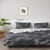 4 Piece California King Grey Camouflage Black Grid Breathable Comforter Covers Ultra Soft Bed Sheet with Decoretive 2 Pillow Shams Bedding Collection Sets American Army Camo view 2