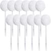 Eaasty 12 Pack Toilet Bowl Brush with Long Plastic Handle Disposable White Soft Swab Toilet Bowl Cleaners Mop with Silk Cotton Brush for Bathroom, 11 x 4.3 Inch view 1