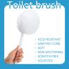 Eaasty 12 Pack Toilet Bowl Brush with Long Plastic Handle Disposable White Soft Swab Toilet Bowl Cleaners Mop with Silk Cotton Brush for Bathroom, 11 x 4.3 Inch view 3