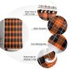 4 Pieces Shower Curtain Sets with Non-Slip Rug Fall Orange Black Buffalo Plaid, Toilet Lid Cover and Bath Mats, Chic Grid Gingham Decorative Waterproof Bathroom Curtains view 4