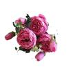 HXSCOO Peony Artificial Rose Flowers Wedding Decoration Silk Flowers Bouquet White Peony Red Rose Fake Flowers (Color : Pink) view 4