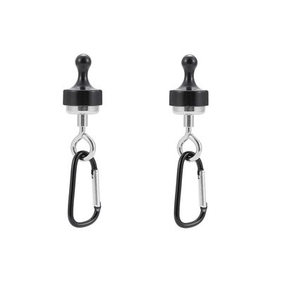 YIUWLMN 2pcs Outdoor Camping Hook Strong Magnetic Magnetic Hooks for Canopy, Magnet Clip Hanger with Carabiner for Camping, Heavy Duty Earth Magnets, Cruise Hanging