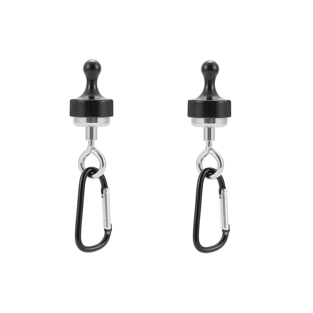 YIUWLMN 2pcs Outdoor Camping Hook Strong Magnetic Magnetic Hooks for Canopy, Magnet Clip Hanger with Carabiner for Camping, Heavy Duty Earth Magnets, Cruise Hanging