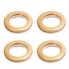 Hegebeck 12PCS Curtain Rings Plastic 43mm/1.69" Inner Dia Drapery Ring for Curtain Rods Sub-Golden view 1