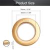 Hegebeck 12PCS Curtain Rings Plastic 43mm/1.69" Inner Dia Drapery Ring for Curtain Rods Sub-Golden view 2