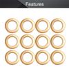 Hegebeck 12PCS Curtain Rings Plastic 43mm/1.69" Inner Dia Drapery Ring for Curtain Rods Sub-Golden view 3
