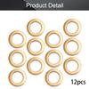 Hegebeck 12PCS Curtain Rings Plastic 43mm/1.69" Inner Dia Drapery Ring for Curtain Rods Sub-Golden view 4