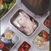 3 Pack 304 Stainless Steel Large Food Storage Container with Lids Airtight Metal Food Containers Stackable Meal Prep Leftover Containers for Freezer Fridge Oven Dishwasher Safe (Size : 350ML) view 2