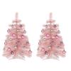 Firlar 2PCS Desk Top Christmas Tree Lights,Pink Christmas Tree Lights,Desktop Atmosphere Lights,Christmas Lantern Decorations,Christmas Tree Decoration Lights for Christmas,Table Decorations,Pink view 1