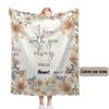 AMITAYUS Custom Bible Verse Blanket with Name - Personalized Christian Gifts for Women Customized Religious Sympathy Inspirational Spiritual Throw Gift for Family Friends 120" x90 '' King Size view 1