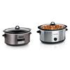 Crock-Pot 8 Quart Programmable Slow Cooker + 7 Quart Oval Manual Slow Cooker, Stainless Steel view 1