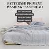 100% Cotton Patterned Bed Coverlet, Blanket  Full/Double Size Bed 79 x91 - Pigment Washed Soft & Breathable Quilted Blankets for Couch  Lightweight Coverlet for All Seasons (Gray) view 2