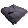 100% Cotton Patterned Bed Coverlet, Blanket  Full/Double Size Bed 79 x91 - Pigment Washed Soft & Breathable Quilted Blankets for Couch  Lightweight Coverlet (Charcoal) view 1
