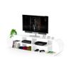 Bellemave Curved TV Cabinet Mid Century Modern Tv Stands for 55 inch TVs Wooden White Televsition Stand view 2