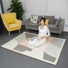 Electric Heated Floor Mats - Modern Geometric Mosaic Floor Mat, Large Area Pad Warming Heater, Heated Foot Warmer Mat Under Desk, for Living Room Bedroom,Purple,150 * 200cm view 2