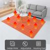 Electric Heated Floor Mats - Modern Geometric Mosaic Floor Mat, Large Area Pad Warming Heater, Heated Foot Warmer Mat Under Desk, for Living Room Bedroom,Purple,150 * 200cm view 3