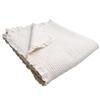 100% Cotton Frilled Bed Coverlet, Blanket  Full/Double Size Bed 79 x91 - Pigment Washed Soft & Breathable Quilted Blankets for Bed and Couch  Lightweight Bed Coverlet for All Seasons (Ivory) view 1