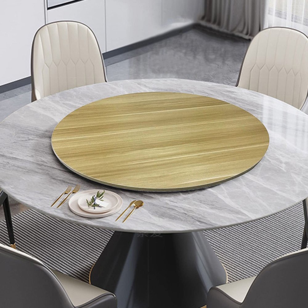 50/60/70cm Home Dining Turntable, 360 Wood Serving Tray, Round Rotating Serving Plate, Lazy Susan Turntable, Dining Table Centerpieces, Easy To Share Food (Color : E, Size : 70cm-28in)