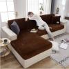 CAMZ Extra Large Velvet Sectional Couch Cushion Covers for L Shape Chaise Lounge Sofa Slipcovers Stretch 1 2 3 4 Seat Sofa Cover Furniture Protector (Coffee Color,XL-1 seat) view 1