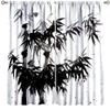 Ink Painting Bamboo Print Curtains, Traditional Chinese Ink Painting Bedroom Living Room Kitchen Blackout Curtains Home Decoration 42x45 Inch view 1