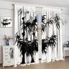 Ink Painting Bamboo Print Curtains, Traditional Chinese Ink Painting Bedroom Living Room Kitchen Blackout Curtains Home Decoration 42x45 Inch view 4