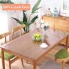 YSUEFIJO Table Cloth Plastic Cover Clear 31x53in, Clear Waterproof Tablecloth, Stain and Wrinkle Resistant Washable Table Cloth, Decorative Rectangle Table Cover, for Outdoor and Indoor Use view 2