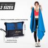 alkamto Microfiber Gym & Travel Towel Set of 2 Size in 1 Pack (XL + S) - Camping Towel - Sports & Beach & Yoga Towel- Quick Dry Towel - Super Absorbent (Blue) view 3
