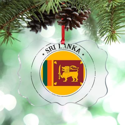 Christmas Ornaments 2022 Sri Lanka Flag Christmas Decorations for Tree Sri Lanka Country City Souvenir Patriotic Personalized Christmas Ornaments Holiday Christmas Keepsake New Year Gifts