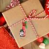 Monogram Initial Letter I Personalized Christmas Ornaments 2022 Christmas Gnomes Santa Ornaments for Christmas Trees Acrylic Christmas Ornaments Keepsake Gifts for Mom Bridesmaid Bridal Shower view 4