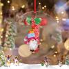 Monogram Initial Letter T Christmas Tree Ornaments Christmas Gnomes Santa Personalized Christmas Ornaments 2022 Clear Acrylic Hanging Letters Ornaments Holiday Christmas Keepsake New Year Gifts view 2