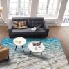 Beach Blue Ocean Area Rug, Transparent Water Waves Non-Slip Carpet, Easy Clean Carpet Washable Indoor Non-Slip Rug for Boys and Girls Nursery Bed Living Room Carpets Nursery Decor-2x6ft view 3