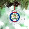 Belize Christmas Ornaments Belize Flag Ornament for Christmas Tree Decor Clear Acrylic Personalized Christmas Ornaments 2022 Country City Souvenir Keepsake Christmas Decor view 1