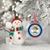 Belize Christmas Ornaments Belize Flag Ornament for Christmas Tree Decor Clear Acrylic Personalized Christmas Ornaments 2022 Country City Souvenir Keepsake Christmas Decor view 3