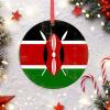 Christmas Ornaments 2022 Kenya Flag Ornament for Christmas Tree Decor Kenya Country City Souvenir Patriotic Personalized Christmas Ornaments Holiday Christmas Keepsake New Year Gifts view 4