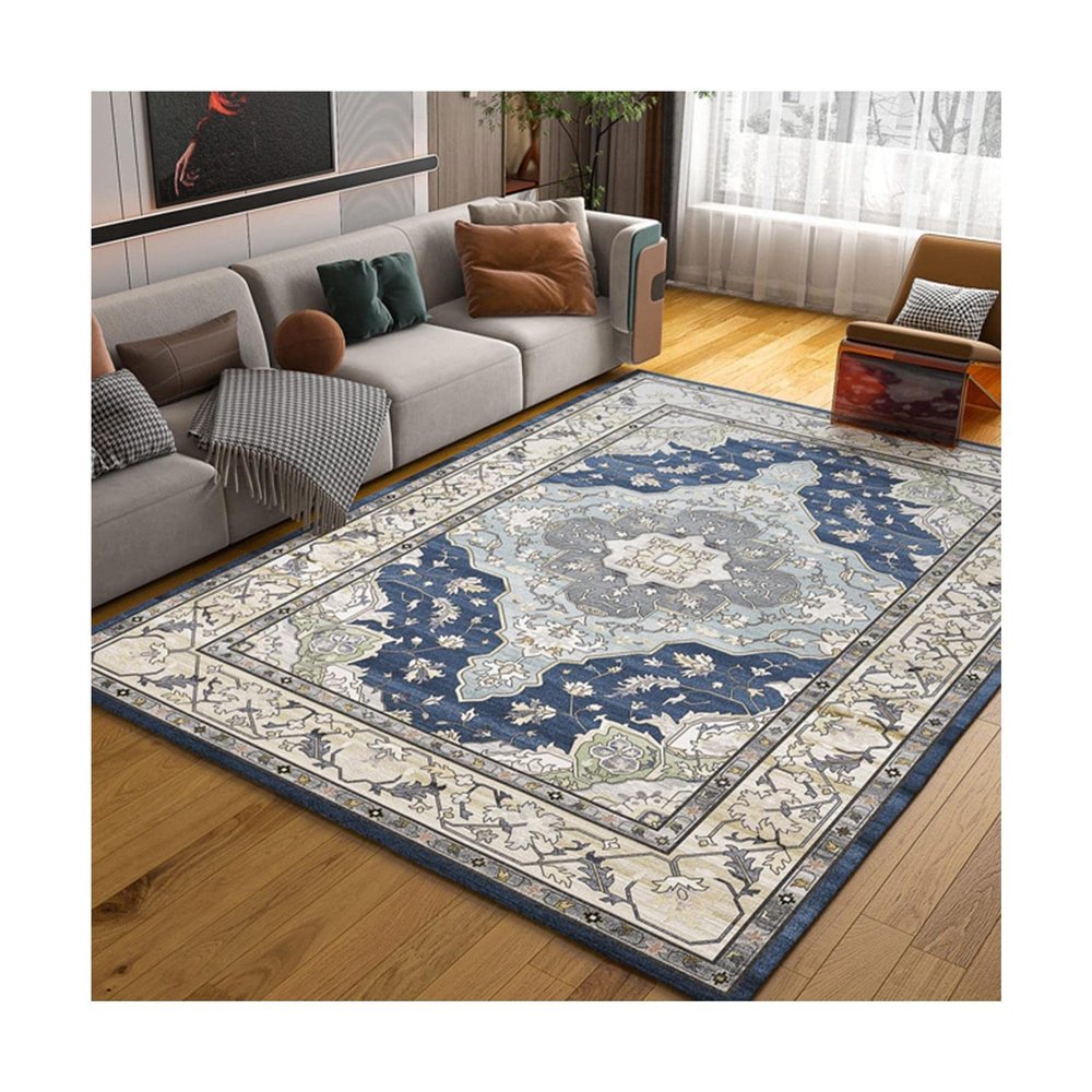 VNABO Heated Floor Mats Detachable Heated Area Rug Retro Style Electric Heated Floor Classic Portable Heater Electric Mat for Indoor
