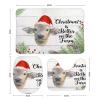 3 Pieces Farm Cows Berries Barn Wood Bathroom Rug Set Christmas Country Farmhouse Soft Foam Non Slip Bath Mats Sets Toilet Contour Mat Lid Cover for Bathtub Shower and Bathroom Decor 20"x32" view 2