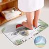 3 Pieces Farm Cows Berries Barn Wood Bathroom Rug Set Christmas Country Farmhouse Soft Foam Non Slip Bath Mats Sets Toilet Contour Mat Lid Cover for Bathtub Shower and Bathroom Decor 20"x32" view 4