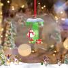 Monogram Initial Letter T Ornaments for Christmas Trees Cute Snowman Green Letter Personalized Christmas Ornaments 2022 Clear Acrylic Hanging Letters Ornaments Christmas Keepsake New Year Gifts view 2