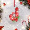 Christmas Ornaments 2022 Monogram Initial Letter J Ornament for Christmas Tree Decor Christmas Gnomes Santa Personalized Christmas Ornaments Holiday Keepsake Gifts for Mom Bridesmaid Bridal Shower view 4