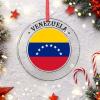 Christmas Ornaments 2022 Venezuela Flag Ornaments for Christmas Trees Venezuela Country City Souvenir Patriotic Personalized Christmas Ornaments Holiday Christmas Keepsake New Year Gifts view 4