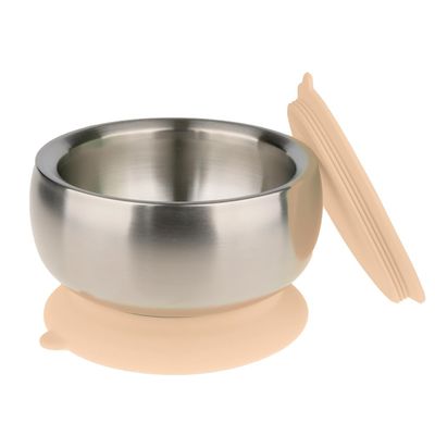 Fgomama x Little.b Double-Walled 18/10 Stainless Steel Bowl with Airtight & Leak Proof Lid | 11oz / 330ml (orange)