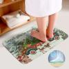 3 Pieces Barnwood Xmas Tree Santa Gnome Bathroom Rug Set Merry Christmas Red Truck Soft Foam Non Slip Bath Mats Sets Toilet Contour Mat Lid Cover for Bathtub Shower and Bathroom Decor 20"x32" view 4