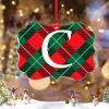 Christmas Ornaments 2022 Monogram Initial Letter C Ornaments for Christmas Trees Green Red Buffalo Plaid Personalized Christmas Ornaments Holiday Keepsake Gifts for Holiday Souvenir Wedding Birthday view 2