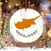 Christmas Ornaments 2022 Cyprus Flag Ornament for Christmas Tree Decor Cyprus Country City Souvenir Patriotic Personalized Christmas Ornaments Holiday Christmas Keepsake New Year Gifts view 1